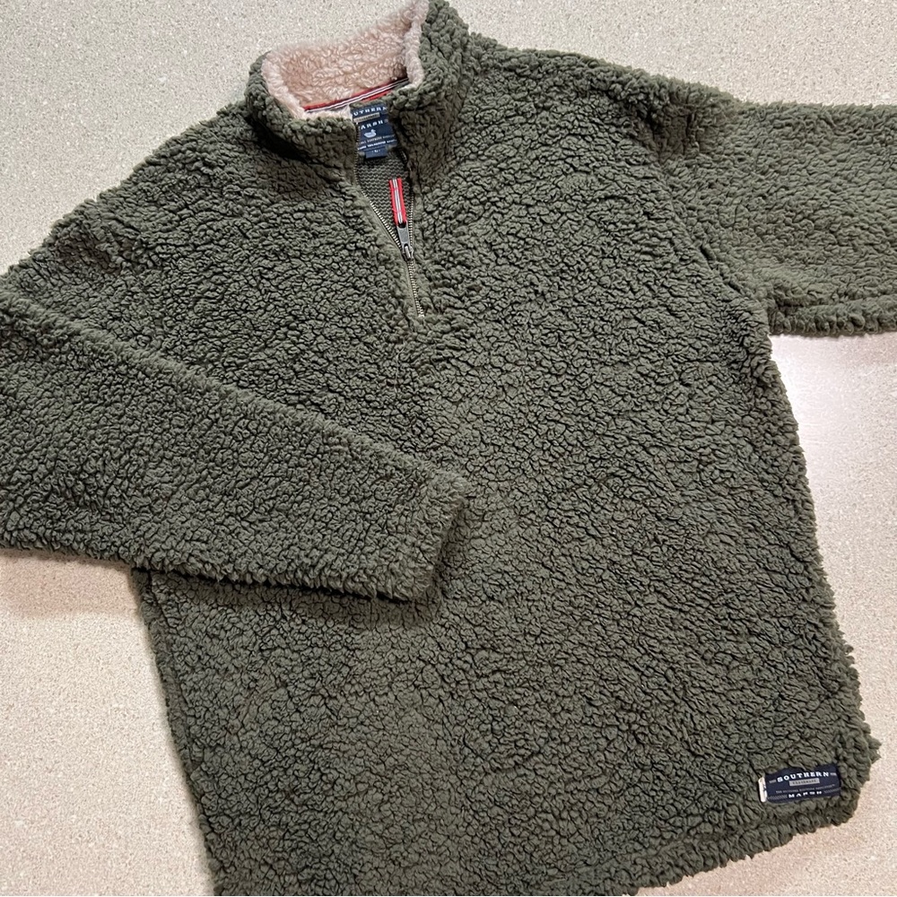 Southern Marsh Dark Green Sherpa 1/4 Zip